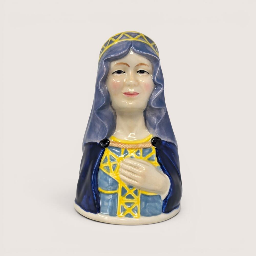 1983 Royal Cornwall Toby Collection Maid Marian Ceramic Bell